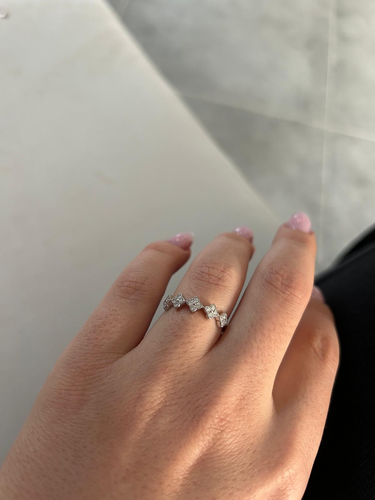 Bague Trèfle - Moissanite