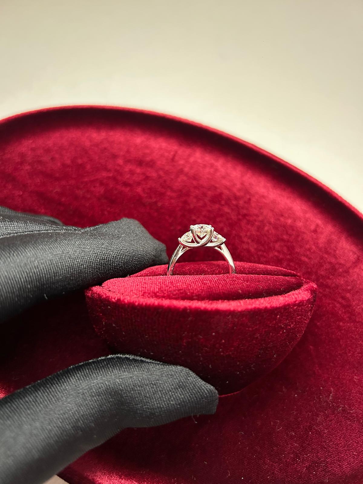 Bague Trilogie - Moissanite