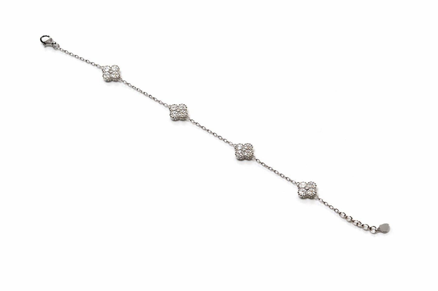Bracelet 5 trèfles - Moissanite
