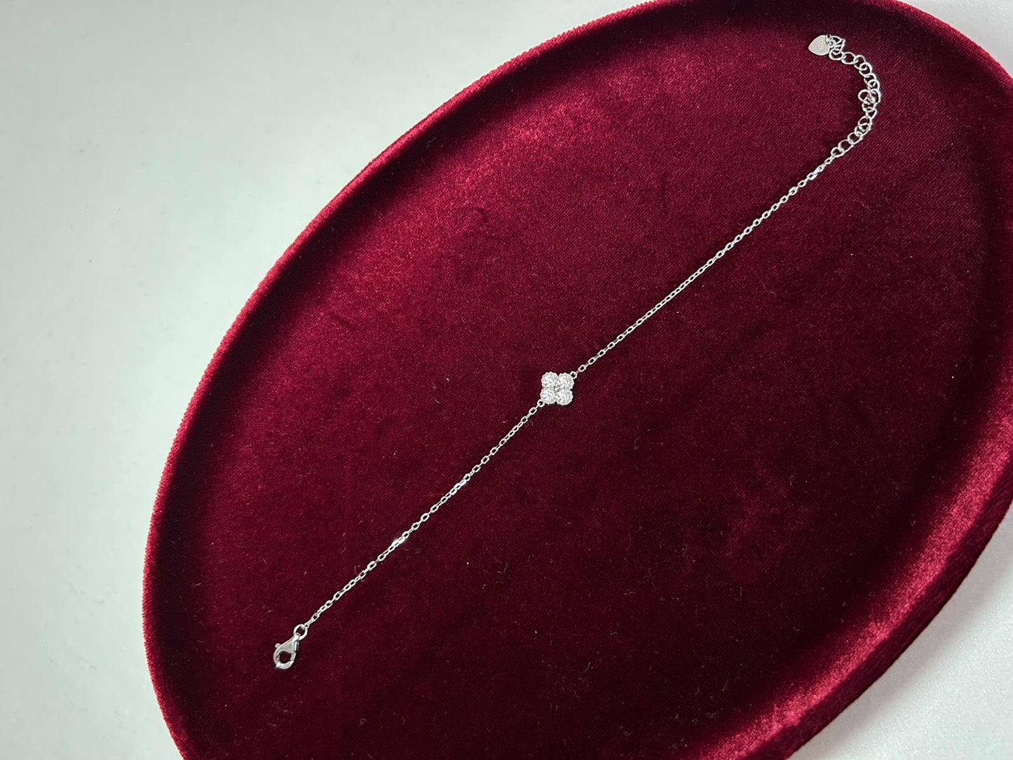 Bracelet trèfle - Moissanite