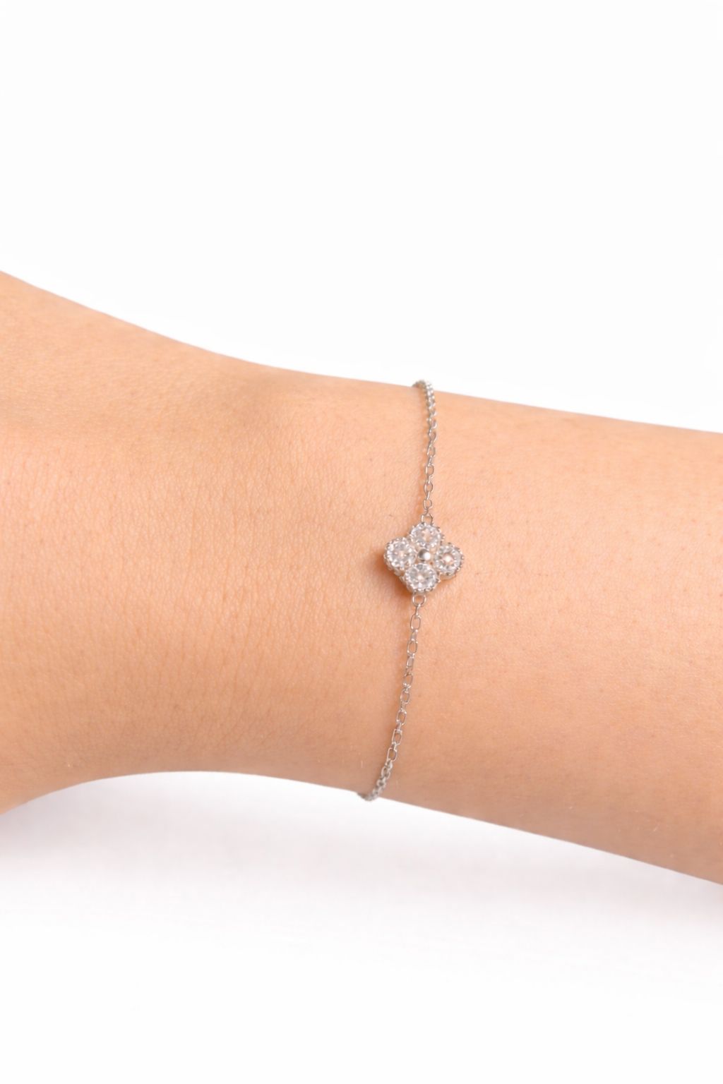 Bracelet trèfle - Moissanite
