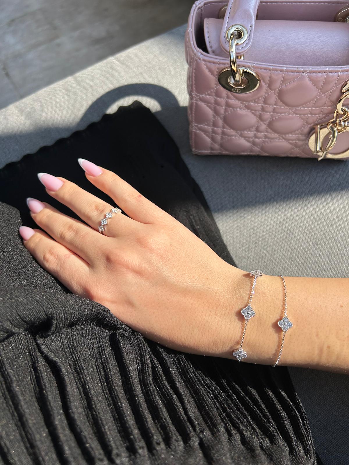 Bague Trèfle - Moissanite
