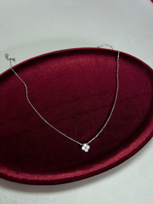 Collier Trèfle - Moissanite